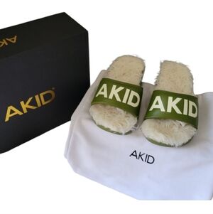 AKID House Slippers Toddler Aston Fur Slides 11-13